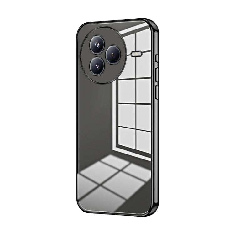 Funda transparente con orificios finos para Xiaomi Civi 5 Pro (negra)