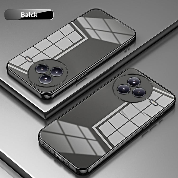 Funda transparente con orificios finos para Xiaomi Civi 5 Pro (negra)
