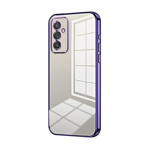 Funda para TelĂ©fono Samsung Galaxy A82 5G con Orificio Fino y Revestimiento Transparente (PĂșrpura)