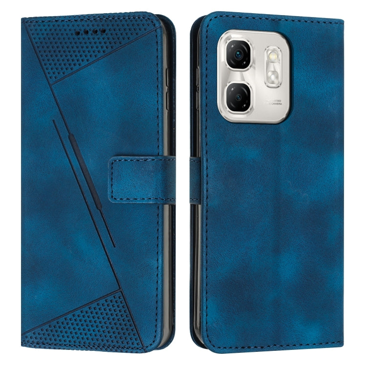 Funda de Cuero Triangular para Infinix Hot 50I Dream con Cordón Largo (Azul)