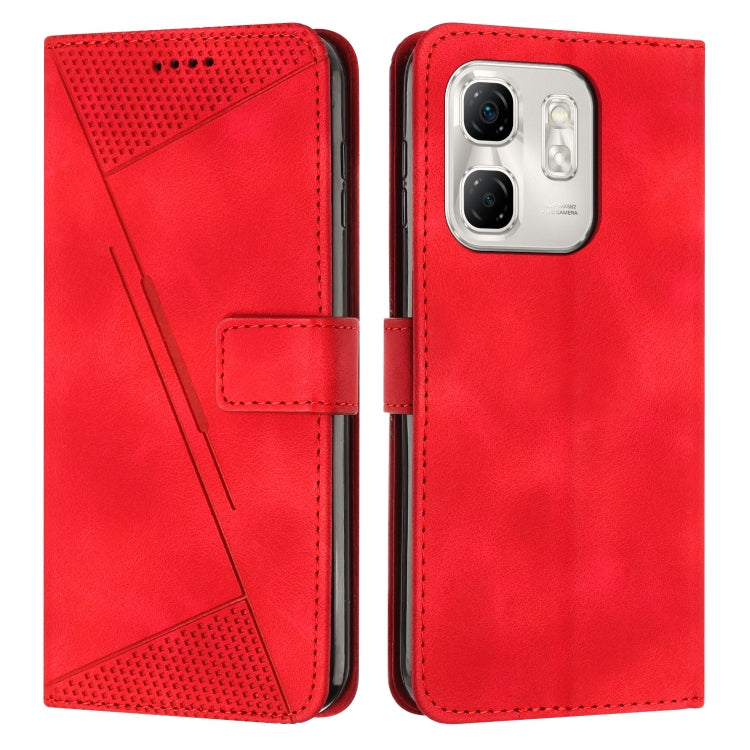 Funda de Cuero Triangular para Infinix Hot 50I Dream con Cordón Largo (Rojo)
