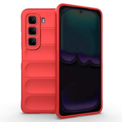 Funda TPU + Franela para Infinix Hot 50 4G Global Magic Shield (Roja)