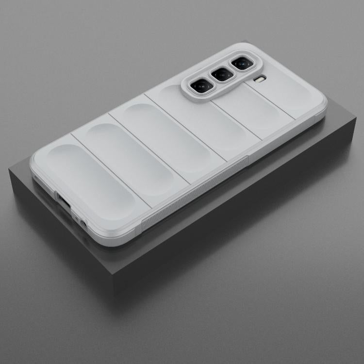 Funda TPU y Franela Protección Mágica Global para Infinix Hot 50 Pro 4G (Gris)