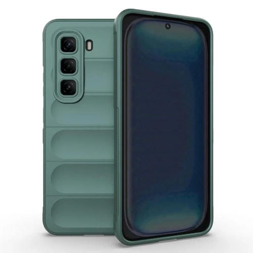 Funda TPU + Franela Protección Mágica Global para Infinix Hot 50 Pro 4G (Verde Oscuro)