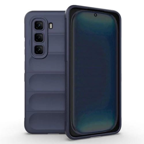 Funda TPU y Franela con Protección Mágica Global para Infinix Hot 50 Pro 4G (Azul Oscuro)