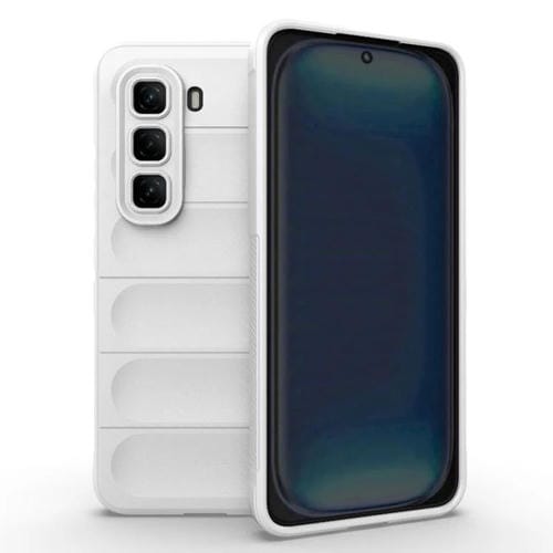 Funda TPU y Franela con Protección Mágica Global para Infinix Hot 50 Pro 4G (Blanca)