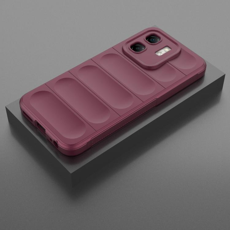 Funda TPU y Franela Infinix Hot 50I 4G Protección Mágica Global (Rojo Vino)