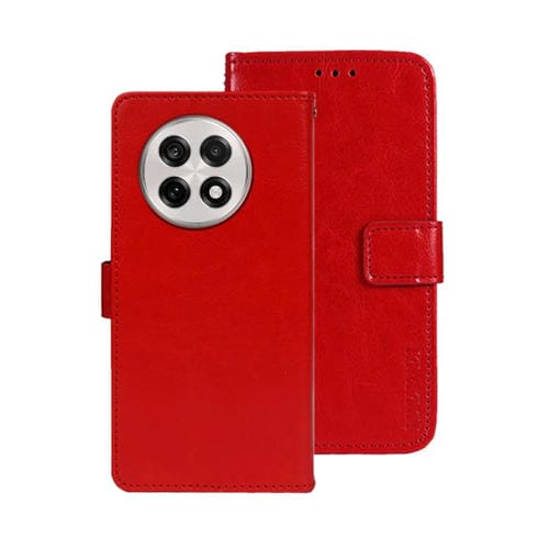 Funda de Cuero Crazy Horse para OnePlus 13R (Roja)