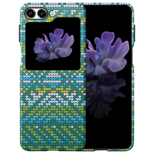 Funda plegable para teléfono Samsung Galaxy Z Flip5 con pegatina de agua para PC (Verde Bosque)