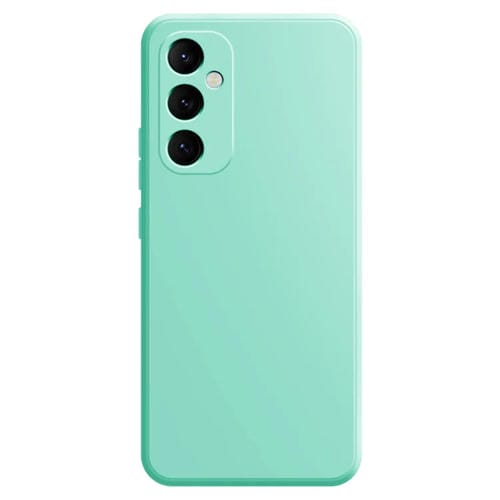 Funda de teléfono Samsung Galaxy A55 silicona líquida imitación (Cian Claro)