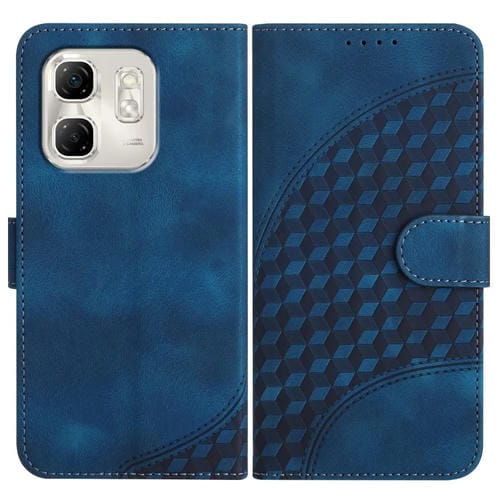 Funda de Cuero Infinix Hot 50I Smart 9 Yx0060 con Relieve Elefante y Cordón (Azul Real)