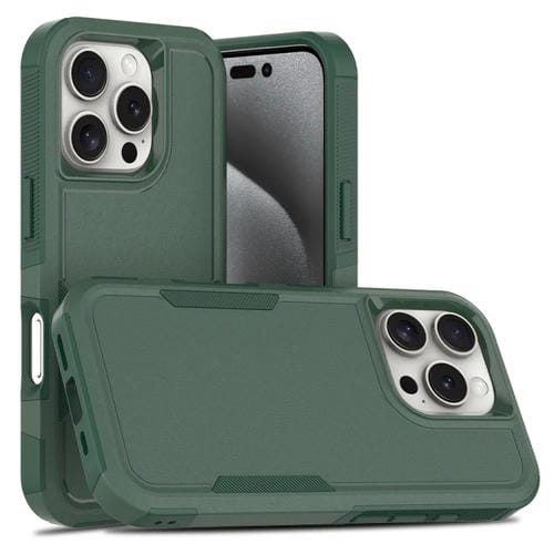 Funda para iPhone 16 Pro 2 en 1 PC + TPU (Verde Oscuro)