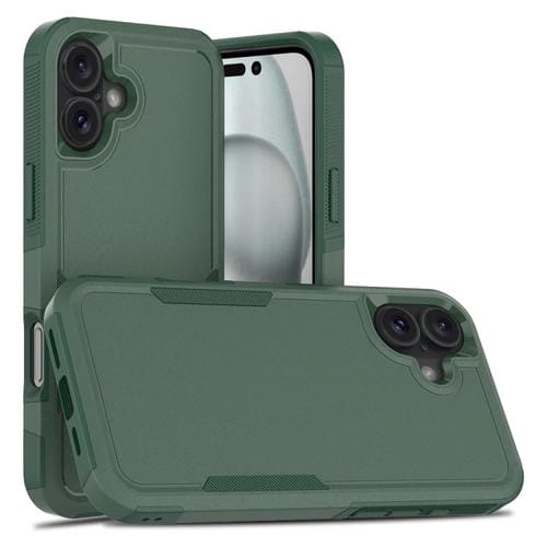 Funda para iPhone 16 Plus 2 En 1 PC TPU (Verde Oscuro)