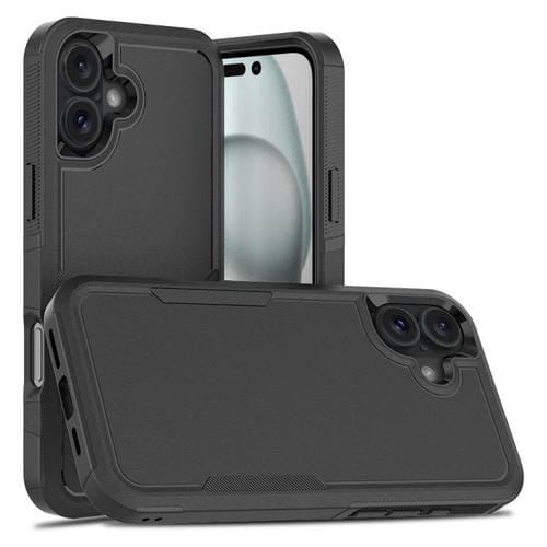 Funda para iPhone 16 Plus PC + TPU 2 En 1 (Negra)