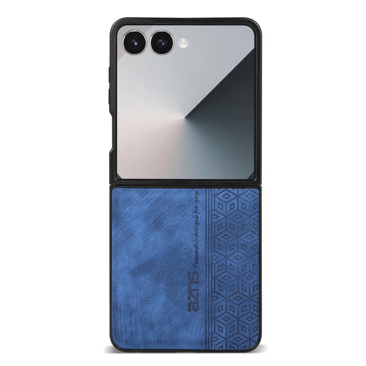 Funda AZNS con relieve 3D para Samsung Galaxy Z Flip7 5G (azul)