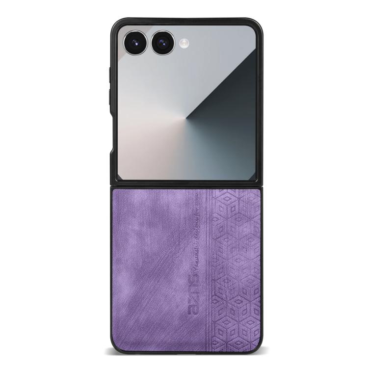 Funda AZNS con relieve 3D para Samsung Galaxy Z Flip7 5G (morada)