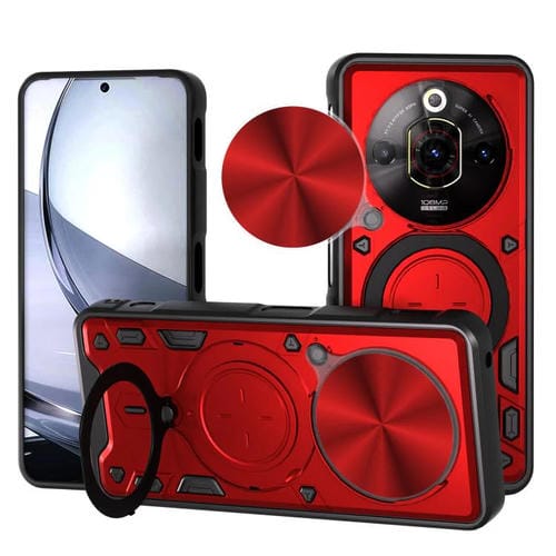 Funda magnética deslizante con textura de CD para ZTE Nubia Focus Pro (roja)