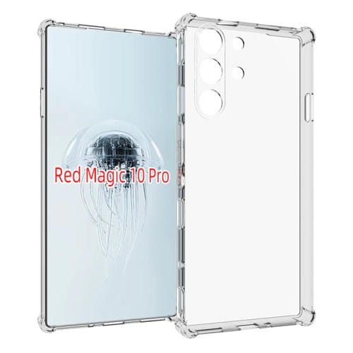 Funda TPU Gruesa Antideslizante a Prueba de Golpes para ZTE Nubia Red Magic 10 Pro (Transparente)