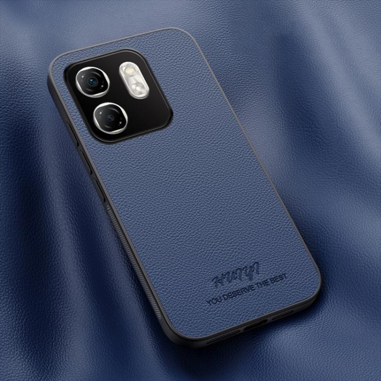 Funda de Cuero Magnética Huiyi para Teléfono Infinix Hot 50I y Smart 9 (Azul)
