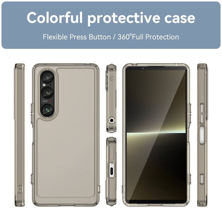 Funda TPU para Sony Xperia 1 Vi Candy Series Protección (Gris Transparente)