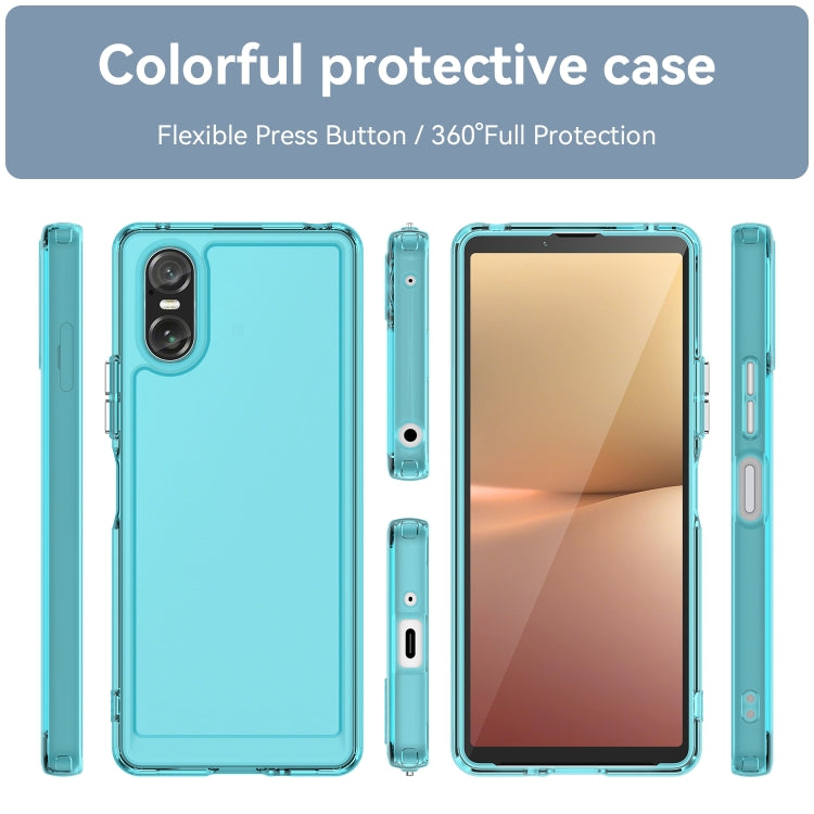 Funda TPU para Sony Xperia 10 Vi Candy Series Protección Azul Transparente