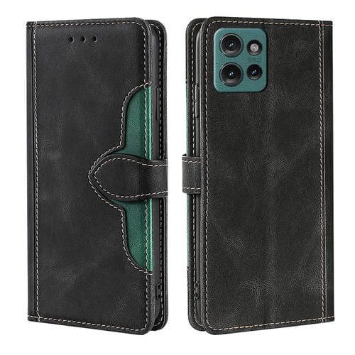 Funda de Cuero con Hebilla Magnética para Motorola Edge 50 5G (Negra)