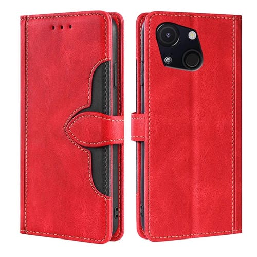 Funda de Cuero con Hebilla Magnética para Teléfono Itel A50C 4G (Rojo)