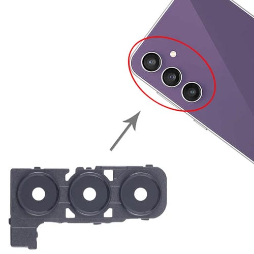 Cubierta de Lente de Cámara Trasera Samsung Galaxy A25 SM-A256B (10 Piezas) (Negro)