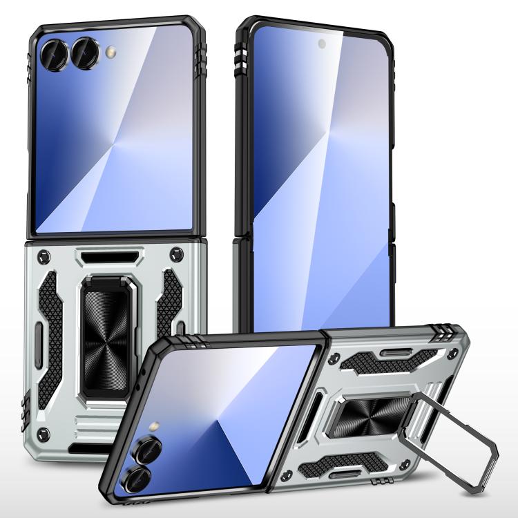 Funda protectora de PC y TPU para Samsung Galaxy Z Flip7 5G (gris)