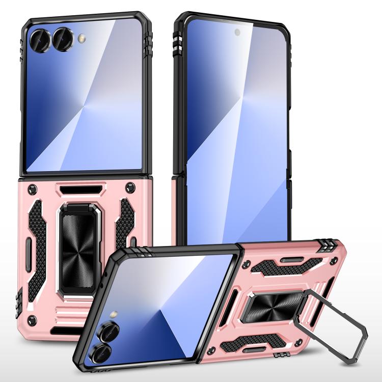 Funda protectora de PC y TPU para Samsung Galaxy Z Flip7 5G (oro rosa)