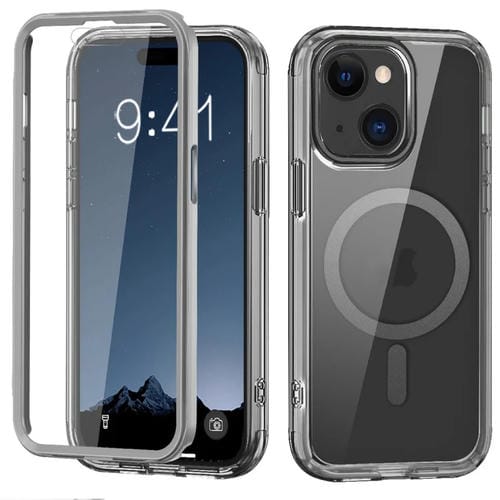 Funda para iPhone 15 2 en 1 Magnética PC y TPU (Gris) - MOVILSTORE