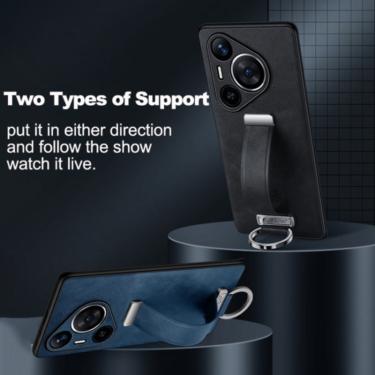 Funda Teléfono Sulada Cuero Híbrido PC a Prueba de Golpes para Huawei Mate 60 Rs Ultimate (Azul)