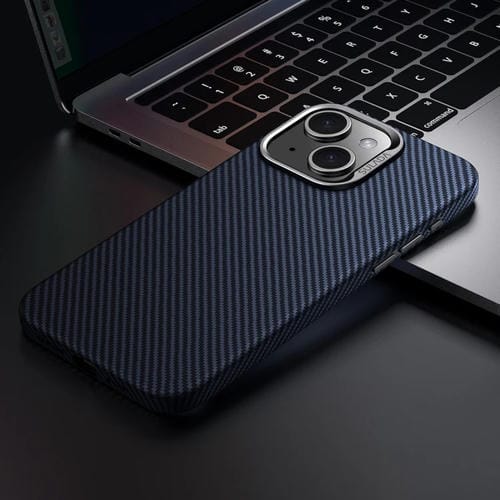 Funda para Teléfono Sulada 600D Kevlar Texture PC para iPhone 15 (Azul) - MOVILSTORE