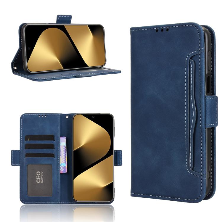 Funda de piel con textura de becerro y ranuras para tarjetas para Huawei Pura 80 Ultra 5G (azul)
