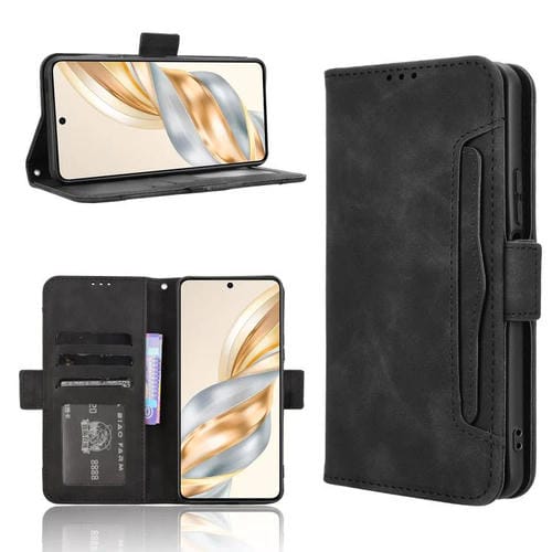 Funda de Piel Textura Becerro con Ranuras para Tarjetas para Honor X60 5G/X9C (Negra)