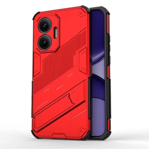Funda 2 en 1 de PC + TPU con soporte para Redmi Turbo 4 Pro Punk Armor (roja)