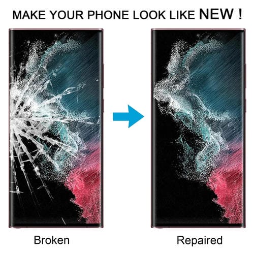 Lente de Vidro Exterior Samsung Galaxy S22 Ultra com Adesivo OCA - (10 Peças)