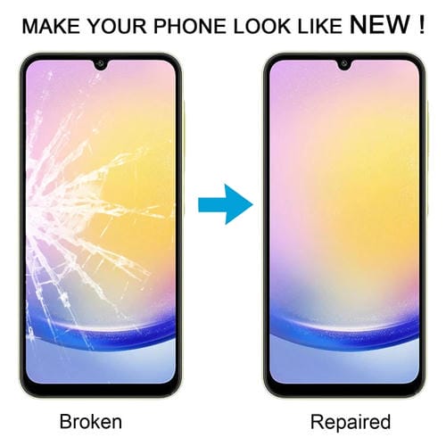 Lente de Vidro Externa Samsung Galaxy A25 5G SM-A256B com Adesivo OCA