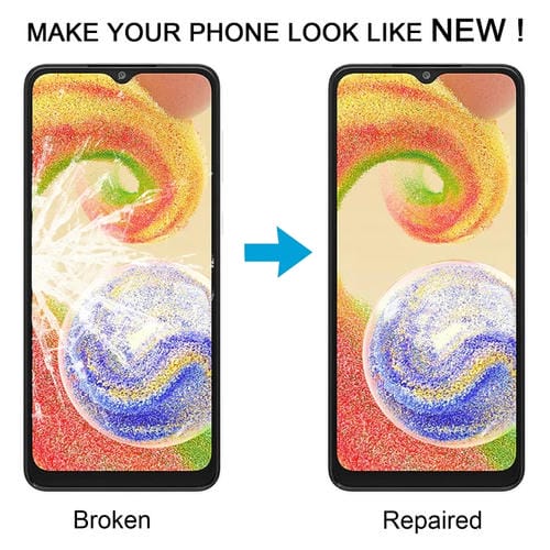 Lente de Vidrio Pantalla Frontal Samsung Galaxy A04 SM-A045F con Adhesivo OCA (10 Piezas)