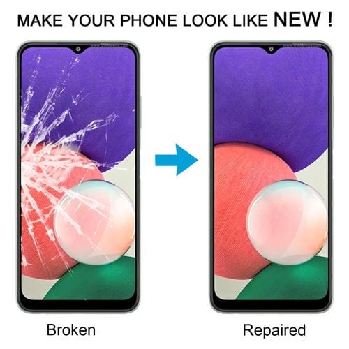 Glass Lens Samsung Galaxy A22 5G SM-A226B Front Screen with OCA Adhesive (10 Pieces)