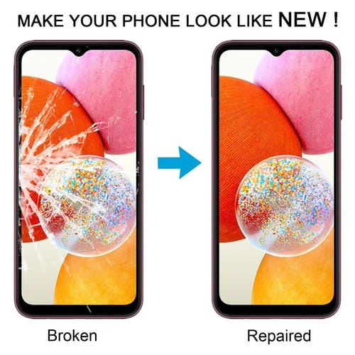 Lente de Vidro Samsung Galaxy A14 4G SM-A14F com Adesivo OCA (10 Peças)