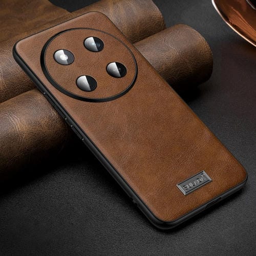Funda de Teléfono Cuero y TPU Sulada para Honor X60 Pro (Marrón)