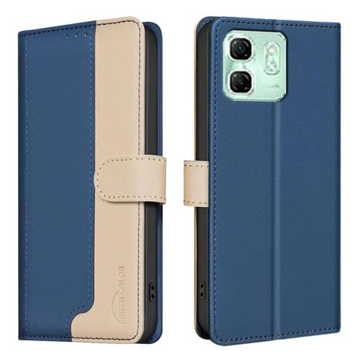 Funda de Cuero Antirrobo con Protección RFID para Infinix Smart 9 y Hot 50I (Azul)