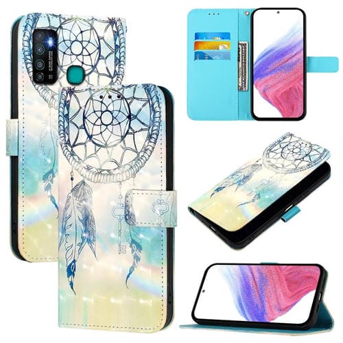 Funda de Cuero con Tapa Horizontal y Pintura 3D para Infinix Hot 9/Hot 9 Pro (Dream Wind Chimes)