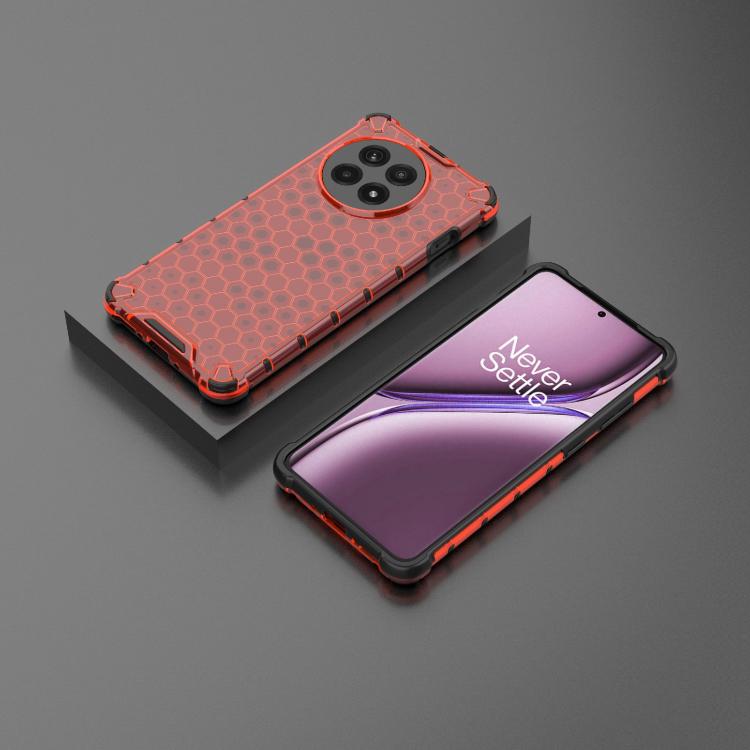Funda Protectora PC y TPU para OnePlus Ace 5/Ace 5 Pro con Diseño Panal (Roja)
