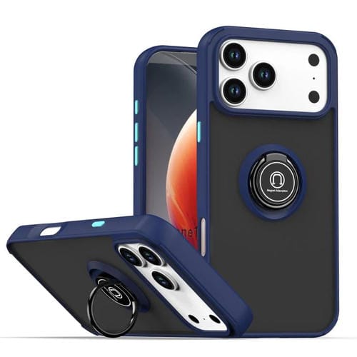 Funda de TPU + PC con anillo para iPhone 17 Pro Max Q Shadow 1 Series (azul rey)