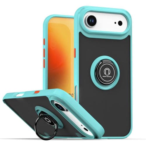 Funda de TPU + PC con anillo para iPhone 17 Air Q Shadow 1 Series (azul cielo)