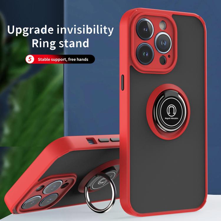 Funda de TPU + PC con anillo para iPhone 13 Pro Q Shadow 1 Series (amarilla)