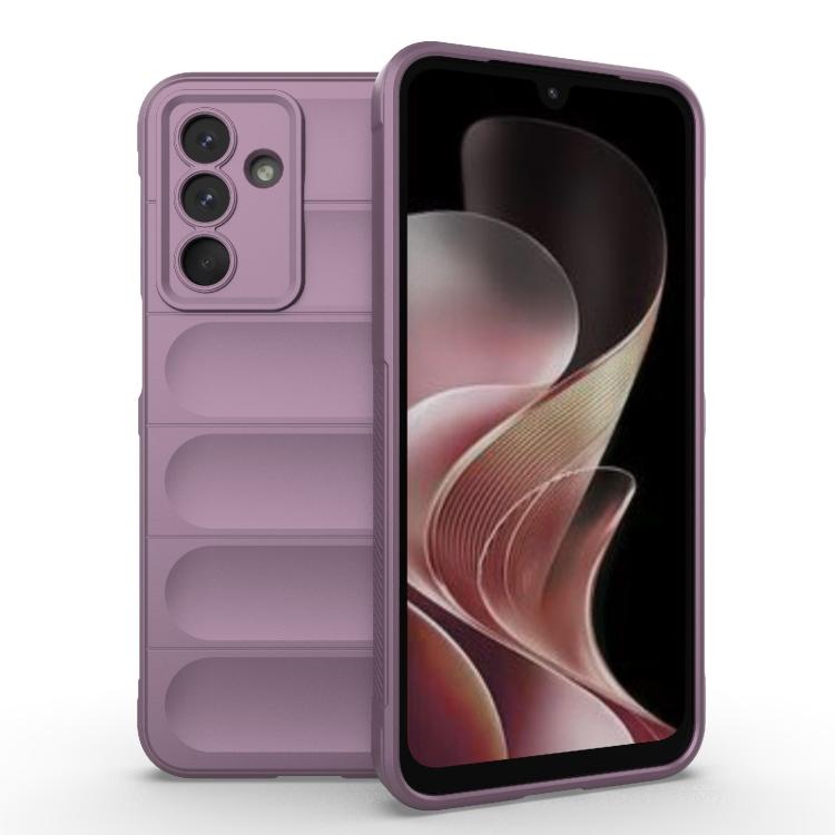 Funda de TPU + franela con protección mágica India para Samsung Galaxy M36 5G (morada)
