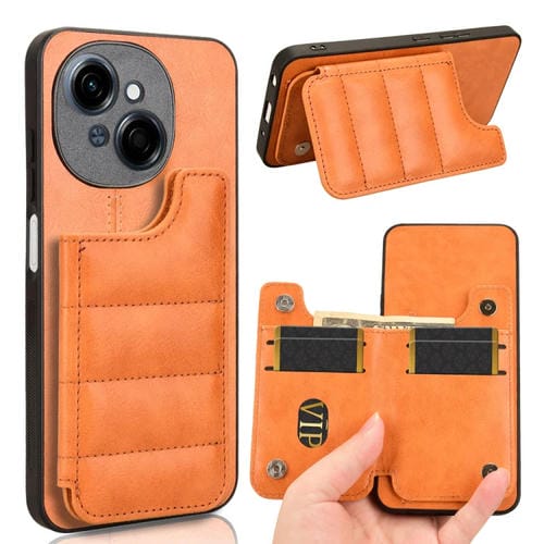 Funda para Teléfono Tecno Spark Go 1 con Patrón de Vaca (Naranja)